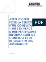 TDR Recrutement Consultant Plateforme Informatique Regulation Controle Arca 19012023