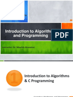 1-Introduction To Algorithms and C Programming