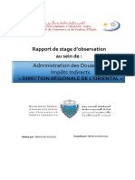 Rapport de Stage D'observation "DIRECTION RÉGIONALE DE L'ORIENTAL"