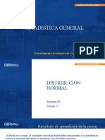 Distribucion Normal y Muestral - Teo - Sem - 05 - Sesión01 - 17 - 18 - 2023-0 - Distribuciones Continuas