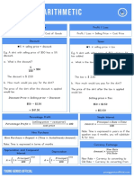 Consumer Arithmetic Formula Sheet