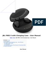 JBL Free X With Charging Case Manual