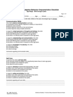 Systematic Adaptive Behavior Characteristics Checklist (B To 5)