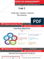 Unit 2 Analyzing Company's Internal Environment 2022