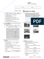 Vocabulary Basic Unit5 Without Answers