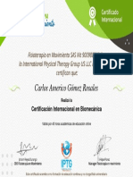 Certificado Internacional en Biomecnica