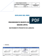 PETS-TOQ-23 Mantenimiento Preventivo de Luminaría