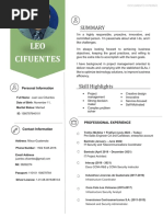 Resume Leo Cifuentes - Presales Engineer