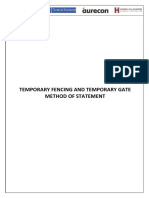 Method of Statement Temp Fences and Temp Gate - 2