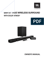 JBL - SB - Bar 9.1 - 3D - SURROUND - Owner's Manual - EN