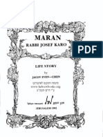 Maran Rabbi Josef Karo Life Story - Jacov Even-Chen Hebrewbooks - Org - 39687