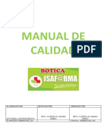 MANUAL DE CALIDAD - Bot. ISAFARMA