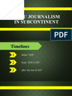 Urdu Journalism in Subcontinent