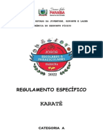 Regulamento Dos Jogos Escolares - KARATÊ