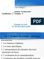 Cours L3-Aphasie 2 - AXE 1-Dr BOUZID BAA