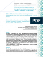 Efeitos Das Políticas de Correção de Fluxo Sobre As