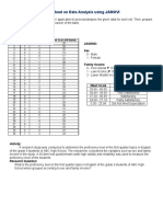 Worksheet On Data Analysis Using JAMOVI