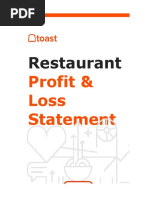 Toast Profit Loss Statement Template 2022