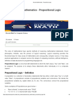 Discrete Mathematics - Propositional Logic