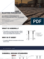 SubdrillThe UnderutilisedbBlasting Parameter