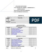 Affiliated Institutions Anna University of Technology Chennai:: Chennai 600 113 Curriculum 2010