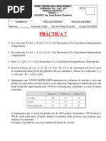 Práctica 7 - Espacios Vectoriales