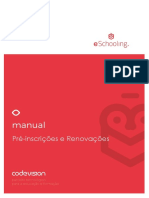 Manual Renovações Pré-Inscrições Através Do ECommunity e ESchooling