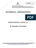 Materiały Szkoleniowe - Pedagogika Ogólna