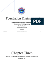 Foundation - HU - Lec - 3 Bearing Capacity of Shallow Foundations