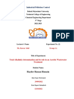 Total Alkalinity Determination - and Its Rule in An Aerobic Wastewater Treatment