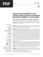 Psychometric Properties of Four Common Clinical Tests For Assessing Hamstring Flexibility in Young Adults.