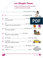 Futute Simple Tense Worksheet