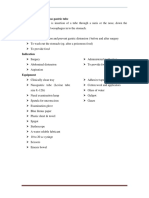 NG Tube, Lavage and Gavage Procedure Checklist