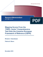 Mapping Scores From The TOEFL JUNIOR