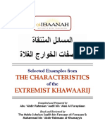 Characteristics of Extremist Khawaarij