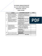 Rejilla de Logros Período 1, Décimo