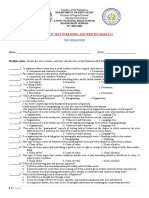 Diagnostic Test Reading and Writing