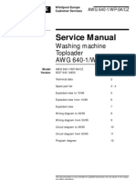 Service Manual: Washing Machine Toploader AWG 640-1/WP-SK/CZ