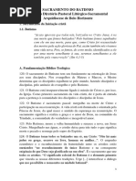 Sacramento Do Batismo Texto Do Diretório Pastoral Litúrgico-Sacramental Arquidiocese de Belo Horizonte