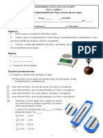 AL1 - 7.º Ano Peso e Massa