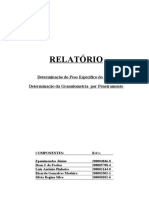 2º Relatório - Peso Esp. Grãos e Peneiramento