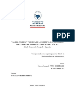 Validez Jurídica y Práctica de Los Certificados de Obra en Los Contratos de La Administración Pública. Estudio Comparado Venezuela y Argentina - 2018