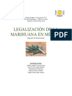 Ensayo Legalización de La Marihuana en México