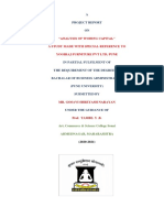 Analysis of Working Capital