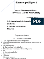 Cours de Finances Publiques 1 FSEG 2022