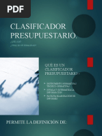 Clasificador Presupuestario - Diapositivas