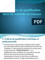 Critere Dequalification