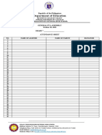 Pta Attendance Sheet