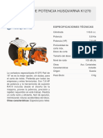 Ficha - 107 - Cortadora de Potencia Husqvarna k1270 Rail 7071501