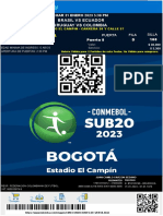 Entrada Copa Sudamericana Sub 20 2023 Estadio Campin 31-01-23 Juan Camilo Garzon Sedano